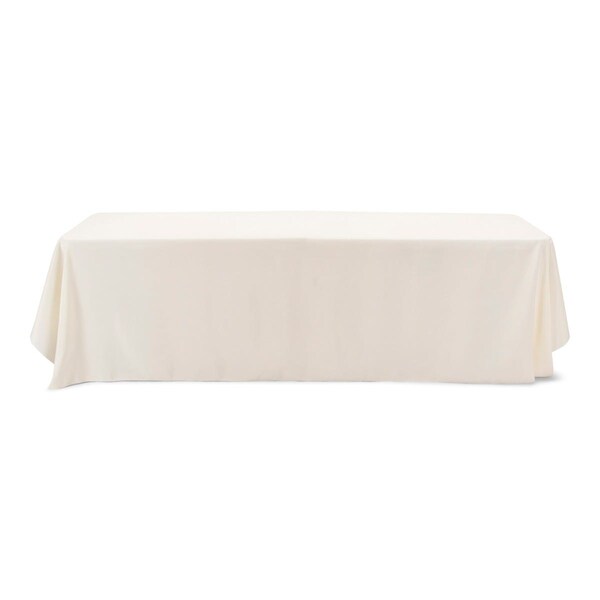 Atlas Commercial Products 90" x 132" Polyester Tablecloth, Ivory PY-90x132-02 - main